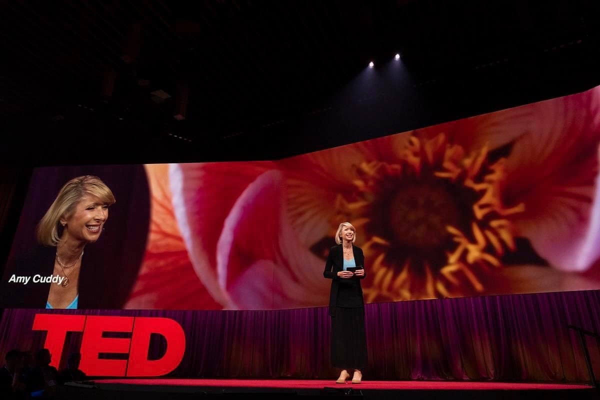 Amy Cuddy on the TED stage